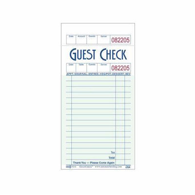 23516 GUEST SINGLE COPY GUEST CHECK